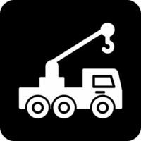 Lifting Crane Truck Vector Icon