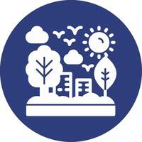 Green infrastructure Glyph Circle Icon vector