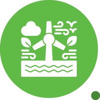 Renewable resources Glyph Shadow Icon vector