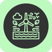 Renewable resources Linear Round Icon vector