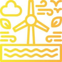 Renewable resources Linear Gradient Icon vector