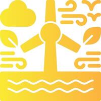 Renewable resources Solid Multi Gradient Icon vector