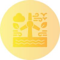 Renewable resources Gradient Circle Icon vector