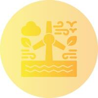 Renewable resources Gradient Circle Icon vector