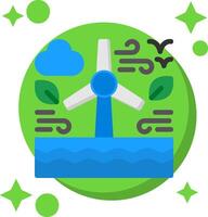 Renewable resources Tailed Color Icon vector