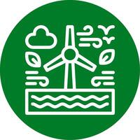 Renewable resources Outline Circle Icon vector