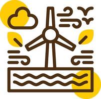 Renewable resources Yellow Lieanr Circle Icon vector