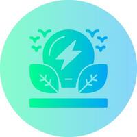 Energy conservation Gradient Circle Icon vector