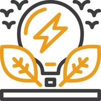 Energy conservation Line Two Color Icon vector