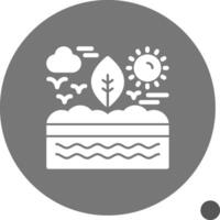 Soil conservation Glyph Shadow Icon vector