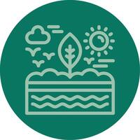 Soil conservation Line Multi color Icon vector