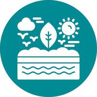 Soil conservation Glyph Circle Icon vector