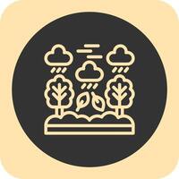 Rainforest Linear Round Icon vector