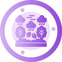 Rainforest Glyph Gradient Icon vector