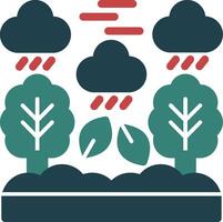 Rainforest Glyph Two Color Icon vector