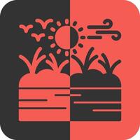 Wetland Red Inverse Icon vector