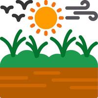 Wetland Flat Icon vector