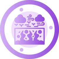 Coral reef Glyph Gradient Icon vector