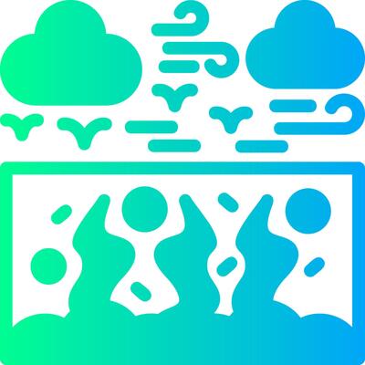 Coral reef Solid Multi Gradient Icon