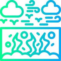 Coral reef Linear Gradient Icon vector