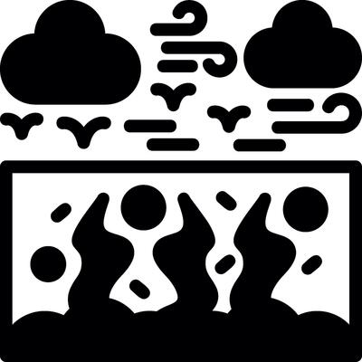Coral reef Glyph Icon