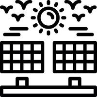 Solar farm Line Icon vector