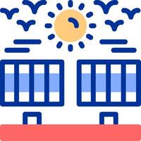 Solar farm Color Filled Icon vector