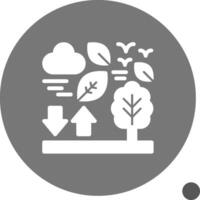 Zero waste Glyph Shadow Icon vector