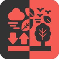 Zero waste Red Inverse Icon vector