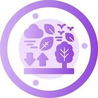 Zero waste Glyph Gradient Icon vector