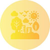 Green infrastructure planning Gradient Circle Icon vector