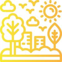 Green infrastructure planning Linear Gradient Icon vector