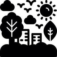 Green infrastructure planning Glyph Icon vector