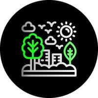 Green infrastructure planning Dual Gradient Circle Icon vector