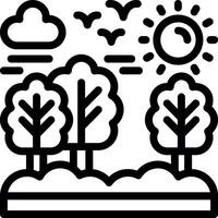 Forest preservation Line Icon vector