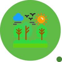 bosque preservación plano sombra icono vector