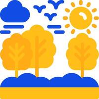 Forest preservation Flat Two Color Icon vector