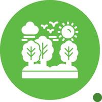 Forest preservation Glyph Shadow Icon vector