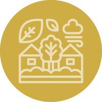 Eco-village Line Multi color Icon vector