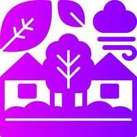 Eco-village Solid Multi Gradient Icon vector