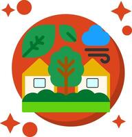 Eco-village Tailed Color Icon vector