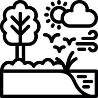 Soil erosion control Line Icon vector