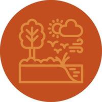 Soil erosion control Line Multi color Icon vector