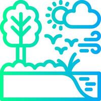 Soil erosion control Linear Gradient Icon vector