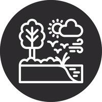 Soil erosion control Inverted Icon vector