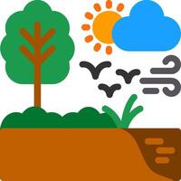 Soil erosion control Flat Icon vector