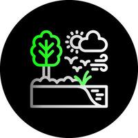 Soil erosion control Dual Gradient Circle Icon vector