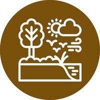 Soil erosion control Outline Circle Icon vector