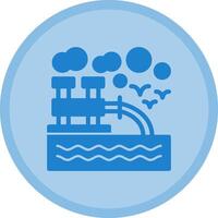 Water pollution Multicolor Circle Icon vector