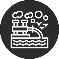 Water pollution Inverted Icon vector